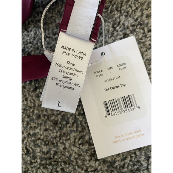 NWT Andie Swim The Caicos Top in Plum NWT Size Large - Picture 7 of 8
